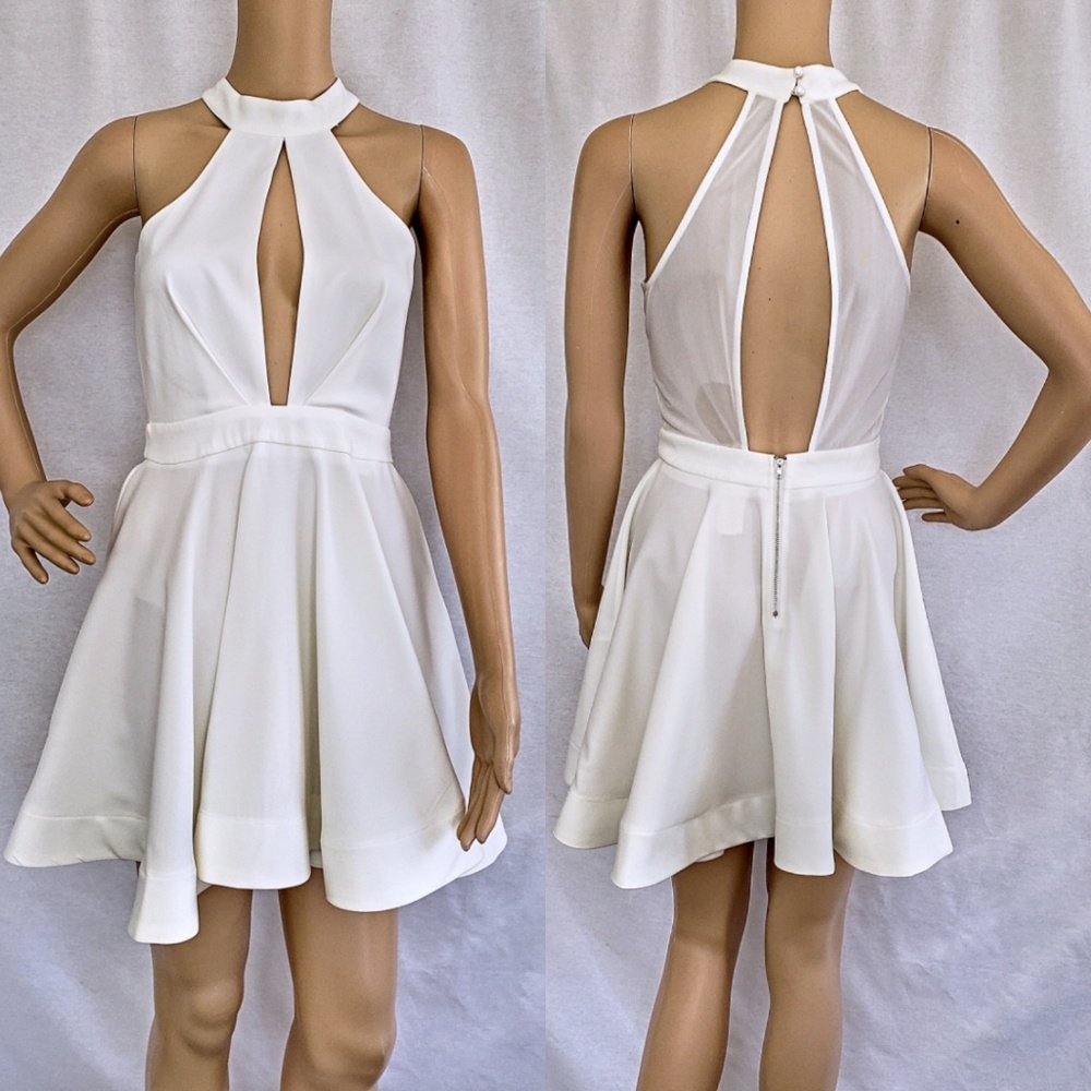 🔥White halter dress